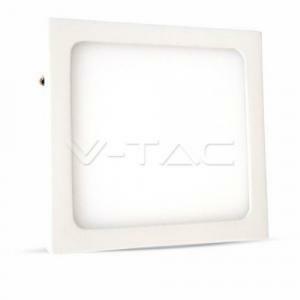 Pannello led sottile 6w quadrato da interno luce calda 3000k in alluminio colore bianco vt-605sq 4907