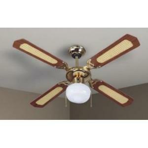 Ventilatore da soffitto decorativo 50w attacco grande e27 con motore con 3 velocita' vt-6042-4 7914