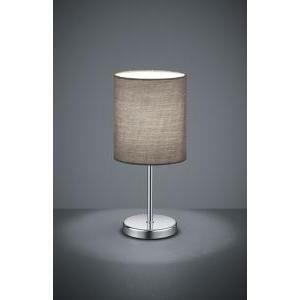 Jerry lampada da tavolo metallo cromato e paralume grigio h. 28,5cm r50491011