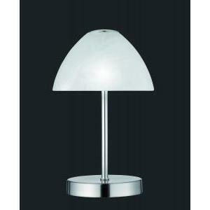 Queen lampada da tavolo led metallo acciaio touch 4 intensita' diffusore coppa vetro h.24cm r52021107