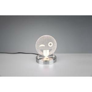 Smiley lampada da tavolo led faccina con variazione colore rgb h. 15,5 r52641106