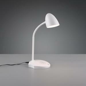 Load lampada da studio led metacrilato bianca con carica smartphone ad induzione e accensione touch h. 38cm r59029901