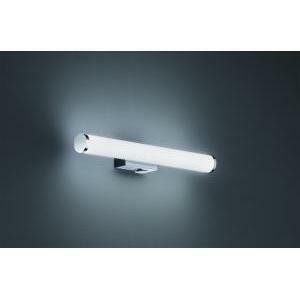 Mattimo applique led per bagno metallo cromato e diffusore bianco ip44 con interruttore l. 40cm 283270106