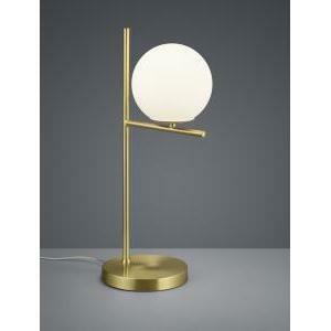 Pure lampada da tavolo metallo colore ottone opaco con sfera bianca h. 52cm 502000108