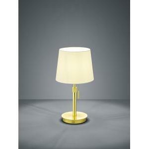 Lyon lampada da tavolo ottone satinato con paralume bianco regolabile in altezza h. 45-57cm, d.46,5cm 509100108