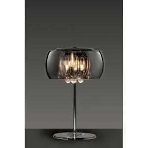 Vapore lampada da tavolo vetro cromo con pendagli vetro dimmerabile d.28cm x h.43cm 511210306