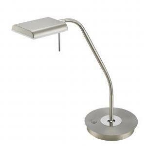 Bergamo lampada da studio led acciaio satinato flessibile tocuh dimmer h. 50cm 520910107