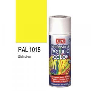 Spray acrilico professionale  - a rapida essiccazione giallo zinco ral1018 sp1018