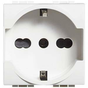 Livinglight presa schuko 2p+t 16a bianco n4140/16