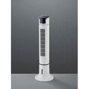 Iceberg ventilatore da terra torretta bianca touch display con telecomando 3 velocita' oscillante e timer con serbatoio acqua per effetto nebulizzatore h. 114cm d. 18cm r039-01