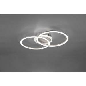 Venida plafoniera led doppio cerchio alluminio con luce centrale regolazione intensita' interruttore l.50cm r62783187