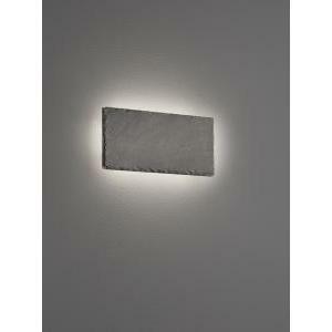 Raven applique led rettangolare in aredesia nera luce indiretta intensita' regolabile con interruttore l. 25cm 224210102