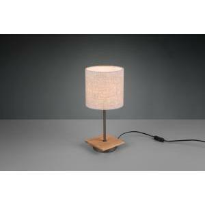 Elmau lampada da tavolo base legno con paralume sabbia h. 40cm 502100130