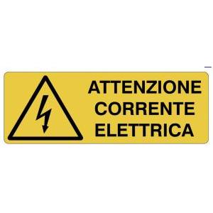 Cartello in alluminio  - corrente elettrica 17-43-k