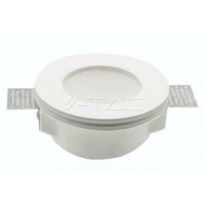 Faretto da incasso in gesso rotondo bianco gu10 vt-801rd 3692