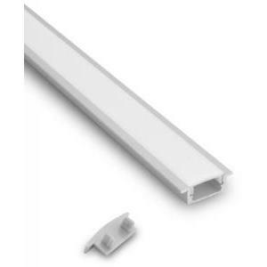 Profilo in alluminio 2mt opale per striscia led barra/strip/4/sw