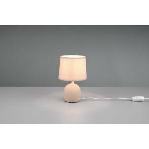 Malu lampada da tavolo in ceramica con paralume beige h. 26cm r50802644