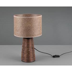 Lampada da tavolo straw in rattan colore naturale lampadina esclusa r50972026