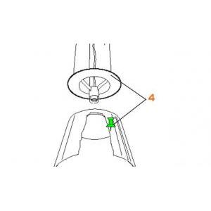 Montatura portalampada per ktribe s2  rf6257002-ricambio-argento