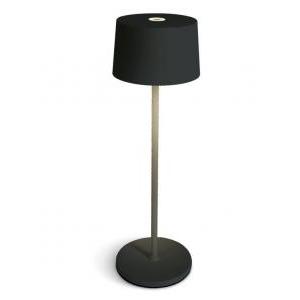Lampada da tavolo led  idea ricaricabile nera -  dol61082ab