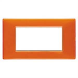 Plana placca 4 moduli tecnopolimero colore reflex  arancio 14654.48