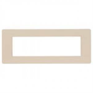 Plana placca  7 moduli tecnopolimero colore beige 14657.03