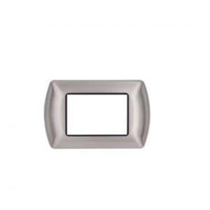 Placca metallo art compatibile bticino livinglight 3moduli champagne - 8803-08