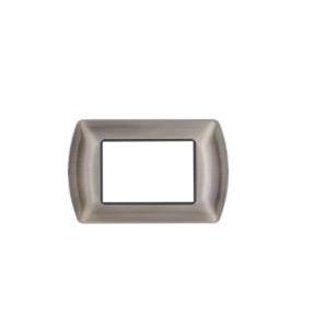 Placca metallo art compatibile bticino livinglight l4803acs 3moduli bronzo - 8803-09