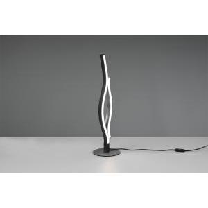 Blaze lampada da tavolo led ondulata metallo alluminio e nero con regolazione intentouchdimmerta' e temperatura di colore della luce con interruttore touch h. 48cm