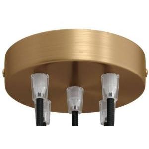 Kit rosone cilindrico creative-cables 5 fori diametro 12cm-bronzo satinato- krm575fots
