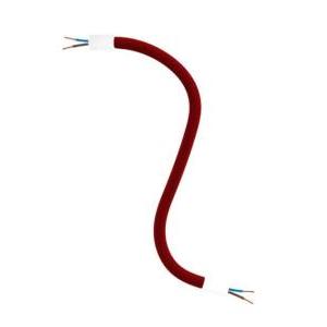 Kit tubo flessibile creative-cables rivestito in tessuto rosso- kflex30vborm09