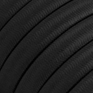 Cavo al metro creative-cables in tessuto - per catenaria effetto seta colore nero xz15cm04