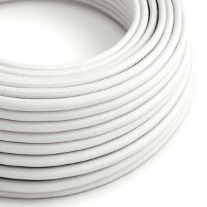 Cavo al metro creative-cables rivestito in tessuto - effetto seta bianco compatibile con sistema eiva ip65 xz2sm01