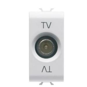 Presa coassiale tv  chorusmart classe a bianco satinato - gw15361