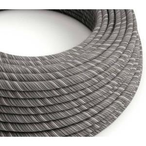 Cavo tessile al metro creative-cables erc37 nero melange in cotone vertigo 2x0,75mm - xz2erc37