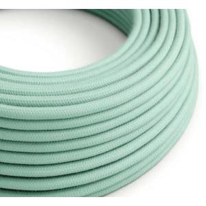 Cavo tessile al metro creative-cables in cotone latte menta rc34 2x075mm - xz2rc34