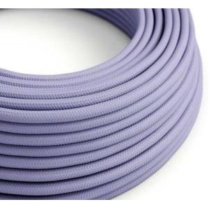 Cavo tessile al metro creative-cables effetto seta lavanda lucido rm07 2x0,75mm - xz2rm07