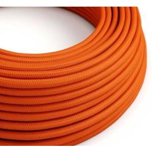 Cavo tessile al metro creative-cables effetto seta arancione fiamma lucido rm15 2x0,75mm - xz2rm15