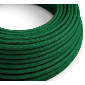 Cavo tessile al metro creative-cables effetto seta verde bosco lucido rm21 2x0,75mm - xz2rm21