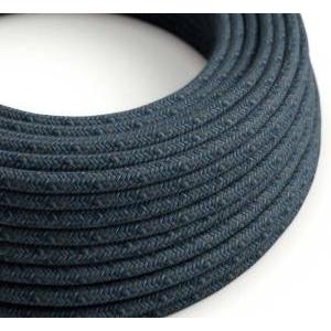 Cavo tessile al metro creative-cables in cotone blu mirage rx10 2x0,75mm - xz2rx10