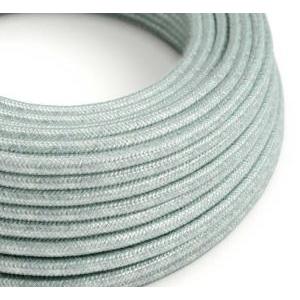 Cavo tessile al metro creative-cables in cotone azzurro foschia rx12 2x0,75mm - xz2rx12