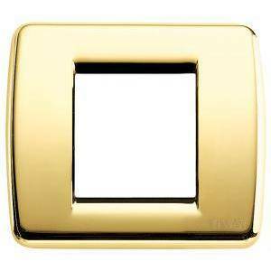 Placca rondo 1-2 moduli oro lucido serie idea 17093.32