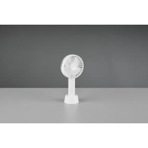 Windy ventilatore da appoggio e portatile bianco 3 velocita' ricaricabile con usb h.22cm