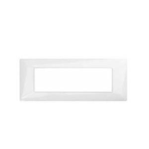 Placca tecnopolimero joy compatibile bticino matix 6 moduli bianco - m8007-01