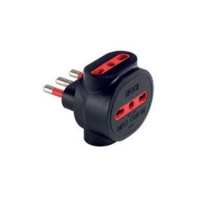 Adattatore triplo  3 prese e una spina nero - rs7703n