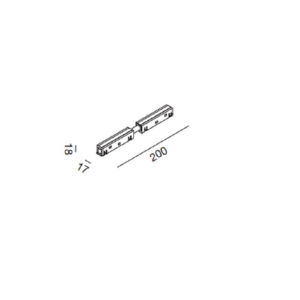 Modulo di connessione  per 2 binari bianco - gbic15