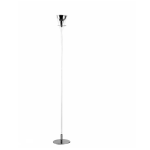 Lampada da terra  flute media 1x max 205w e27 cromo e trasparente -  f330025150tcne