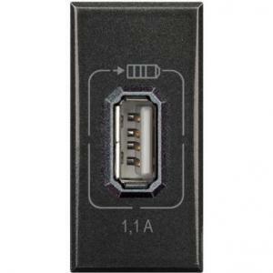 Axolute caricatore usb 1,1a 1 modulo colore antracite hs4285c1