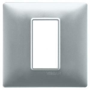 Plana placca 1 modulo colore argento opaco 14641.20