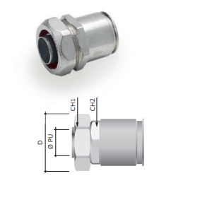 Raccordo rapido tubo  diametro 20mm tubo flessibile -  6117-2020